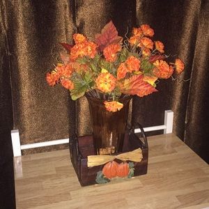 Fall Farmhouse Wooden Basket
